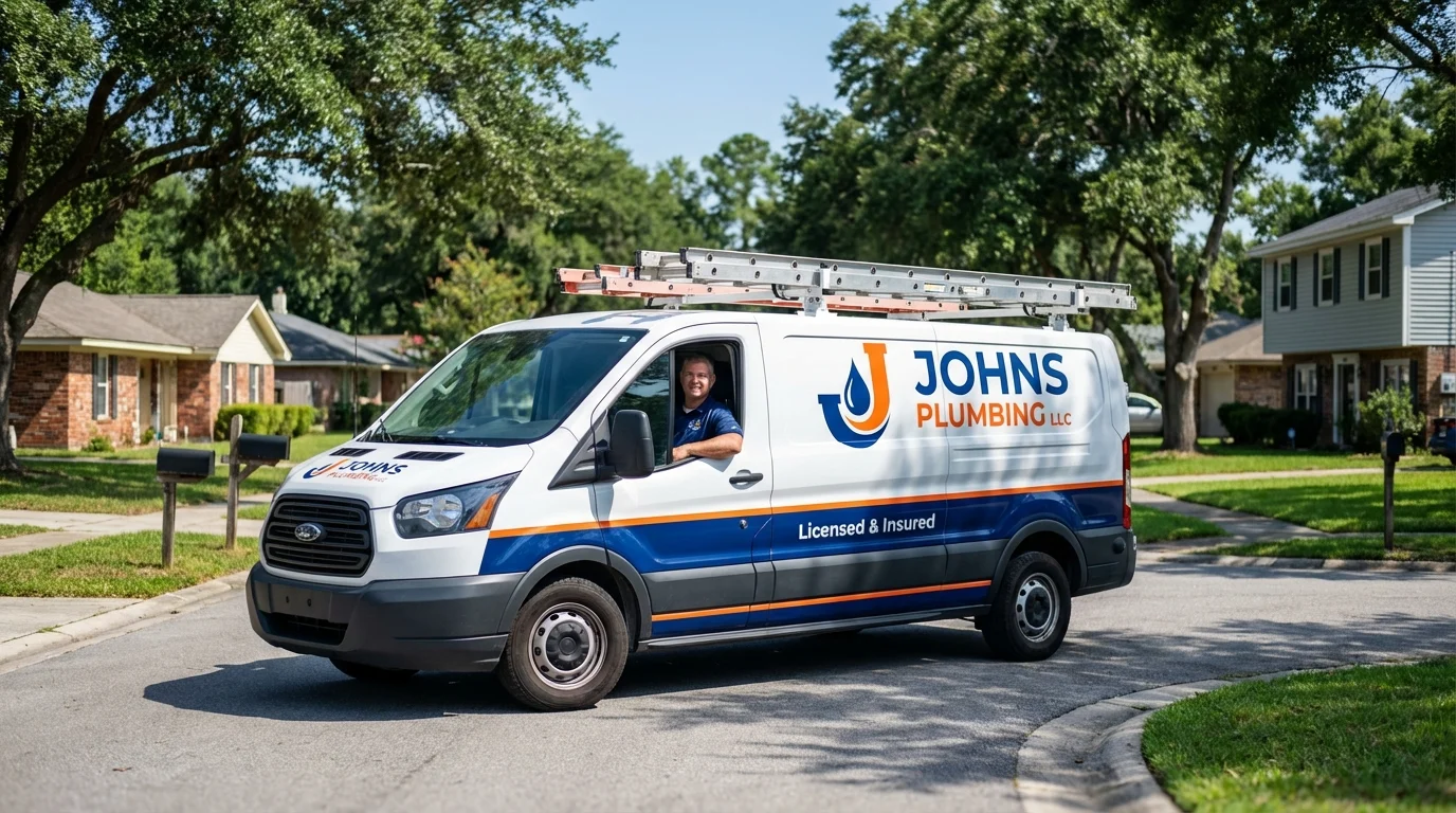 Johns Plumbing LLC service van in Landrum, SC